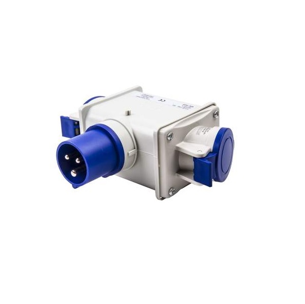 Adattatore CEE 2 Uscite 2P+T 16A